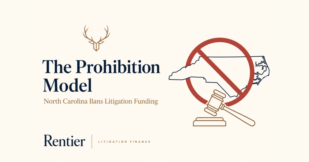 The Prohibition Model: North Carolina Bans Litigation Funding